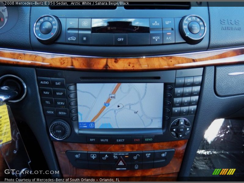Arctic White / Sahara Beige/Black 2008 Mercedes-Benz E 350 Sedan