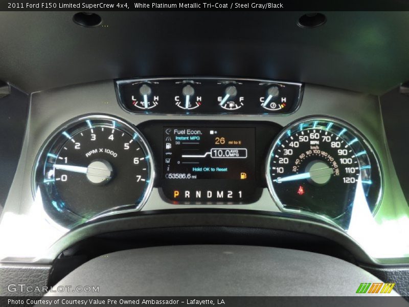 White Platinum Metallic Tri-Coat / Steel Gray/Black 2011 Ford F150 Limited SuperCrew 4x4