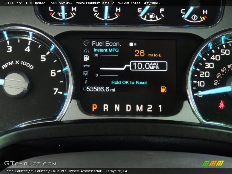 White Platinum Metallic Tri-Coat / Steel Gray/Black 2011 Ford F150 Limited SuperCrew 4x4
