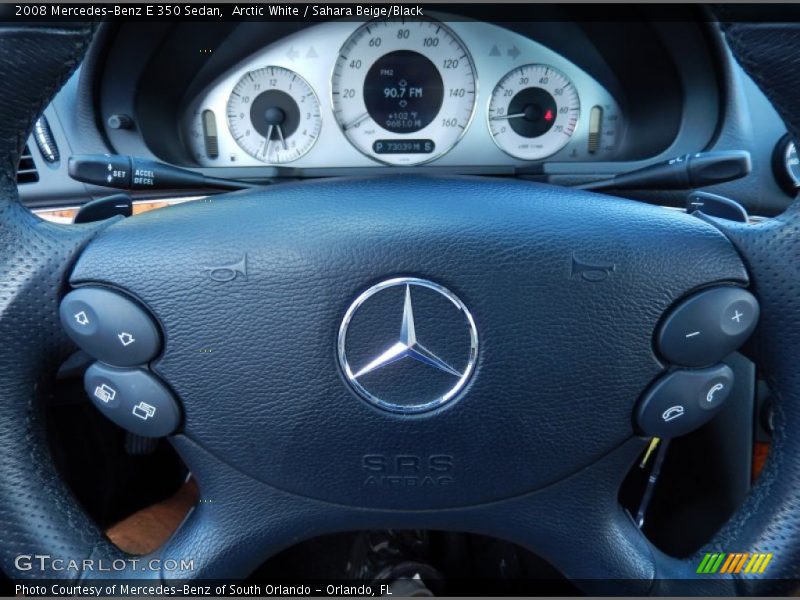 Arctic White / Sahara Beige/Black 2008 Mercedes-Benz E 350 Sedan