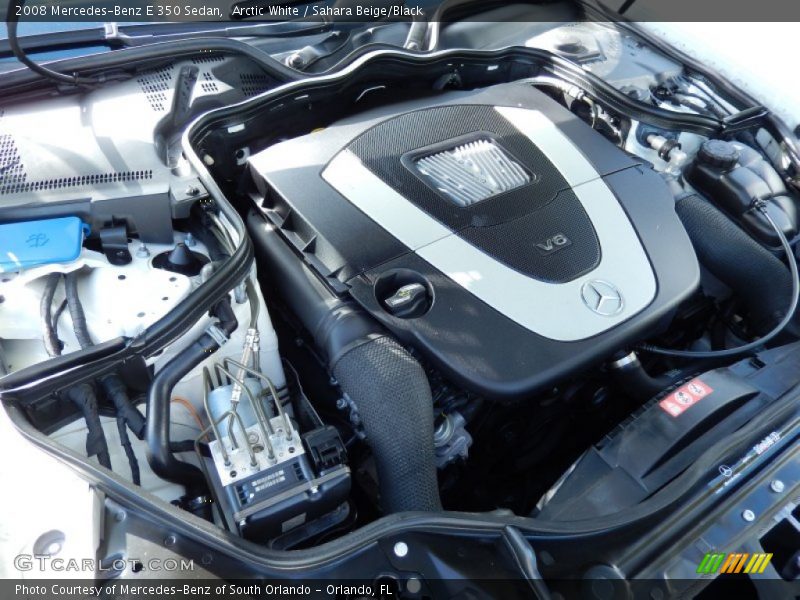 Arctic White / Sahara Beige/Black 2008 Mercedes-Benz E 350 Sedan