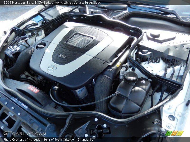 Arctic White / Sahara Beige/Black 2008 Mercedes-Benz E 350 Sedan