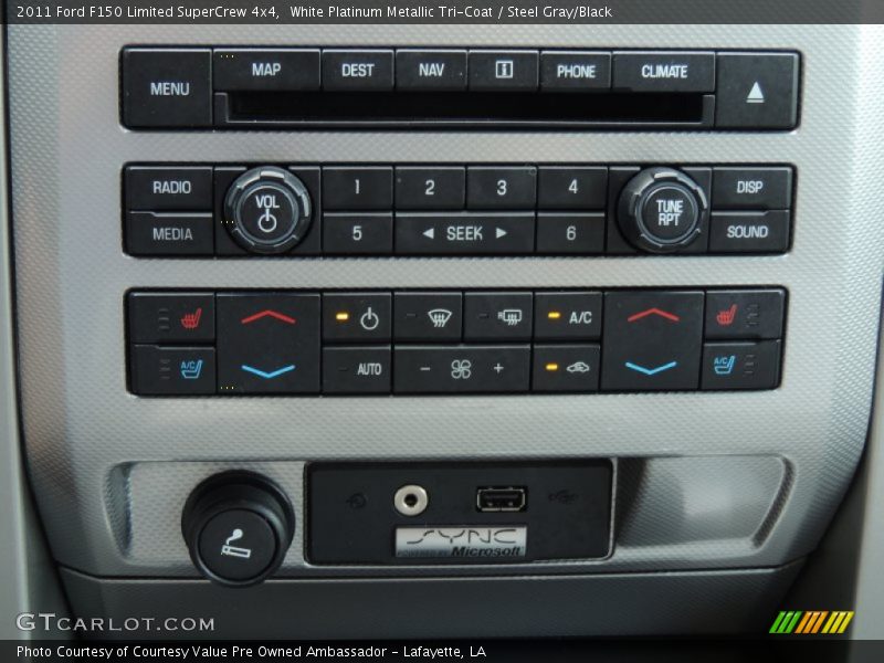 White Platinum Metallic Tri-Coat / Steel Gray/Black 2011 Ford F150 Limited SuperCrew 4x4