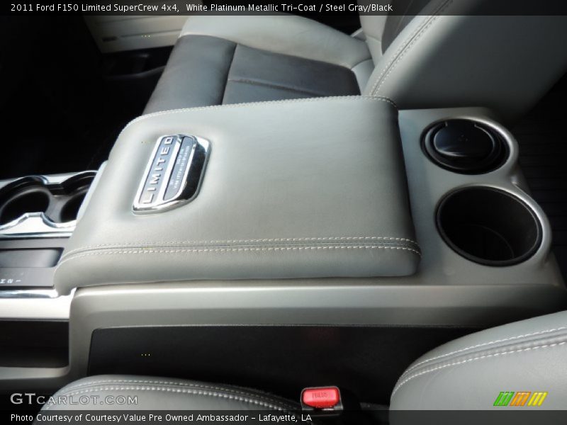 White Platinum Metallic Tri-Coat / Steel Gray/Black 2011 Ford F150 Limited SuperCrew 4x4