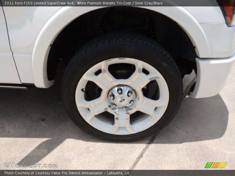 White Platinum Metallic Tri-Coat / Steel Gray/Black 2011 Ford F150 Limited SuperCrew 4x4