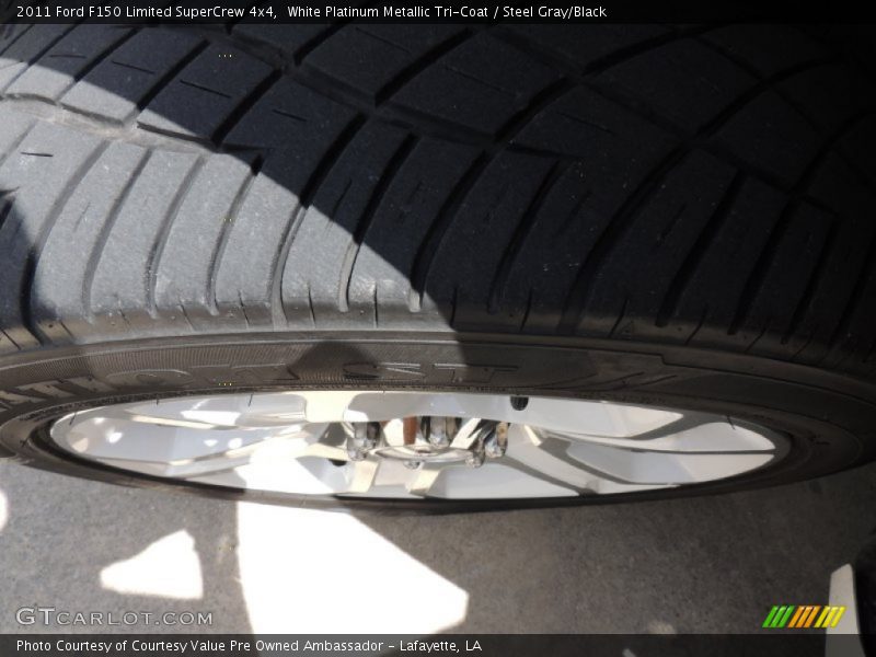 White Platinum Metallic Tri-Coat / Steel Gray/Black 2011 Ford F150 Limited SuperCrew 4x4