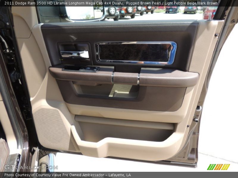 Rugged Brown Pearl / Light Pebble Beige/Bark Brown 2011 Dodge Ram 3500 HD Laramie Longhorn Mega Cab 4x4 Dually