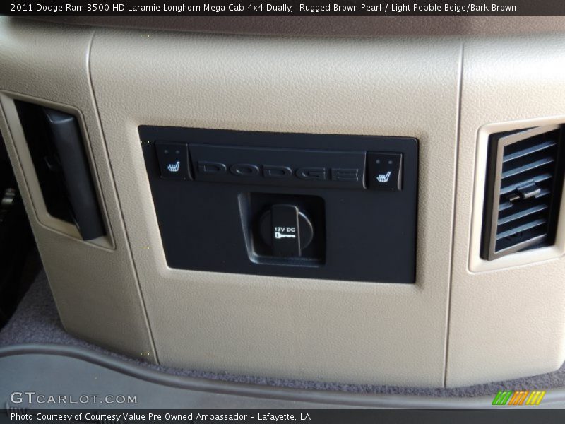 Rugged Brown Pearl / Light Pebble Beige/Bark Brown 2011 Dodge Ram 3500 HD Laramie Longhorn Mega Cab 4x4 Dually