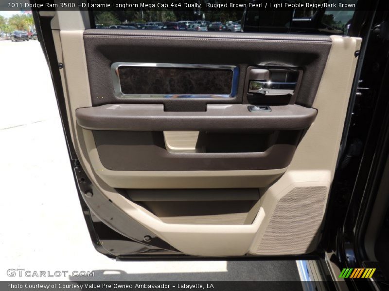 Rugged Brown Pearl / Light Pebble Beige/Bark Brown 2011 Dodge Ram 3500 HD Laramie Longhorn Mega Cab 4x4 Dually