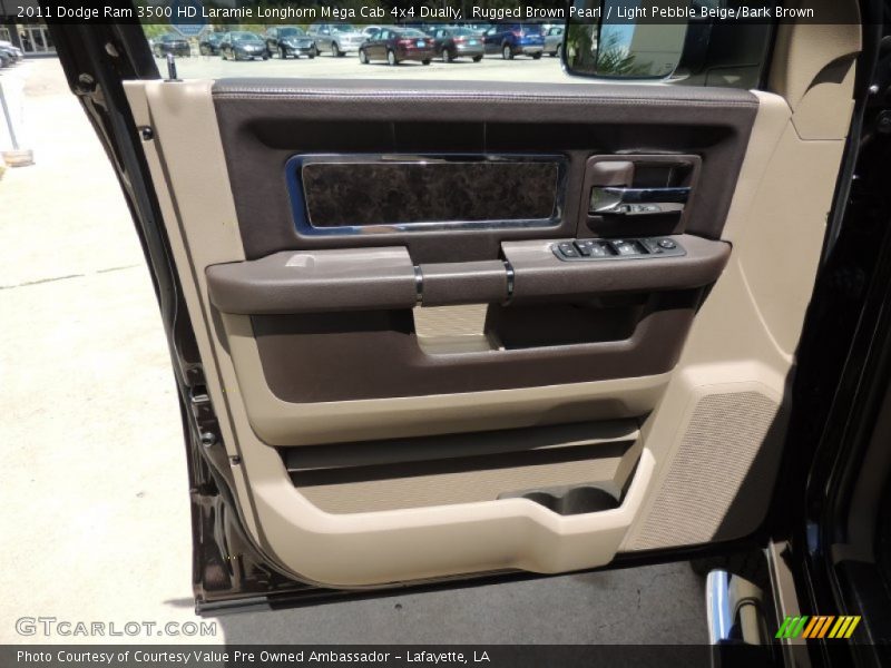 Rugged Brown Pearl / Light Pebble Beige/Bark Brown 2011 Dodge Ram 3500 HD Laramie Longhorn Mega Cab 4x4 Dually