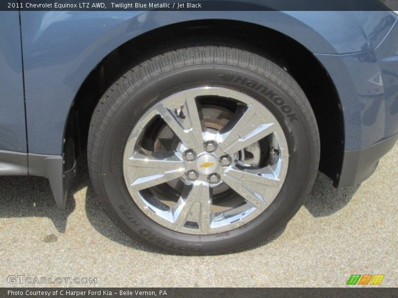 Twilight Blue Metallic / Jet Black 2011 Chevrolet Equinox LTZ AWD
