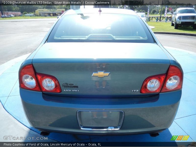 Silver Moss Metallic / Cocoa/Cashmere 2009 Chevrolet Malibu LTZ Sedan