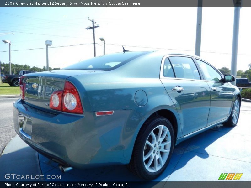 Silver Moss Metallic / Cocoa/Cashmere 2009 Chevrolet Malibu LTZ Sedan