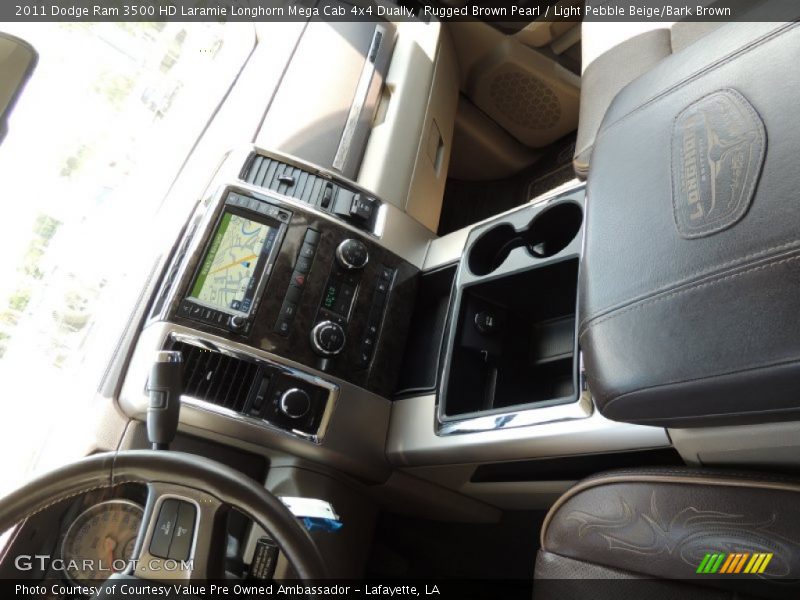 Rugged Brown Pearl / Light Pebble Beige/Bark Brown 2011 Dodge Ram 3500 HD Laramie Longhorn Mega Cab 4x4 Dually