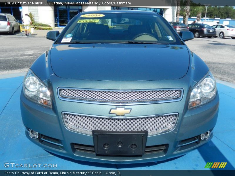 Silver Moss Metallic / Cocoa/Cashmere 2009 Chevrolet Malibu LTZ Sedan