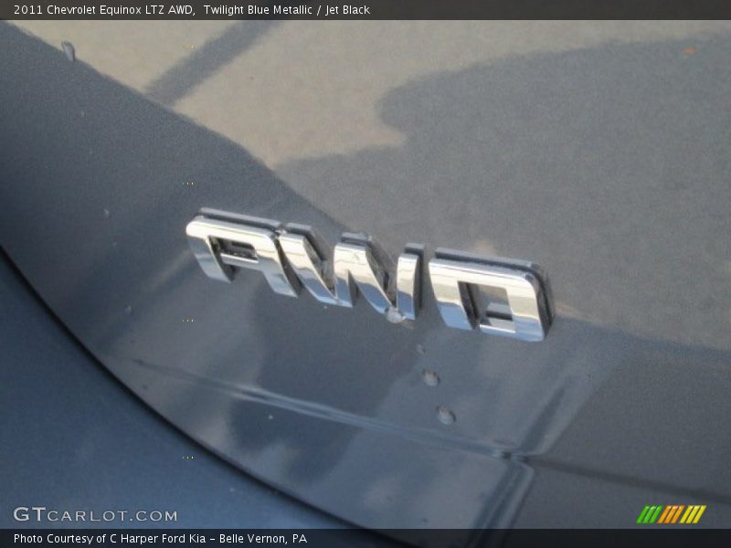 Twilight Blue Metallic / Jet Black 2011 Chevrolet Equinox LTZ AWD