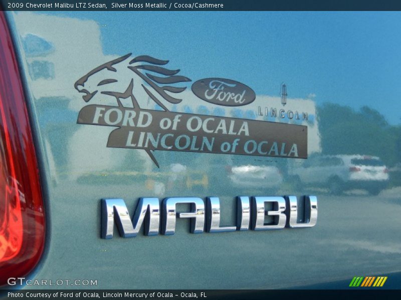 Silver Moss Metallic / Cocoa/Cashmere 2009 Chevrolet Malibu LTZ Sedan