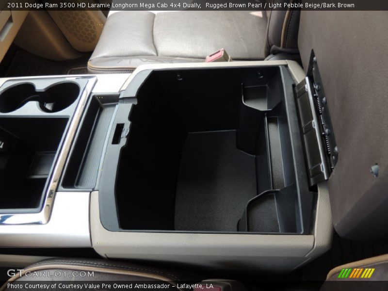 Rugged Brown Pearl / Light Pebble Beige/Bark Brown 2011 Dodge Ram 3500 HD Laramie Longhorn Mega Cab 4x4 Dually
