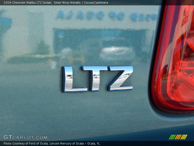 Silver Moss Metallic / Cocoa/Cashmere 2009 Chevrolet Malibu LTZ Sedan