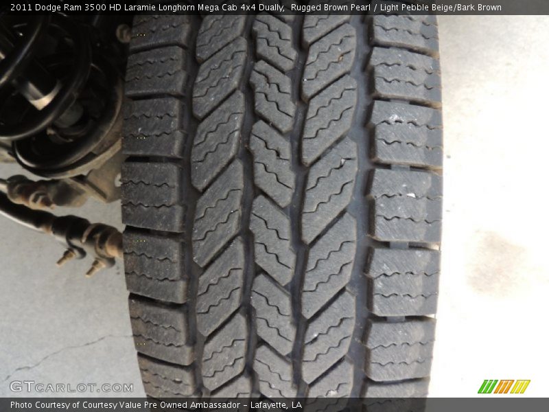 Rugged Brown Pearl / Light Pebble Beige/Bark Brown 2011 Dodge Ram 3500 HD Laramie Longhorn Mega Cab 4x4 Dually