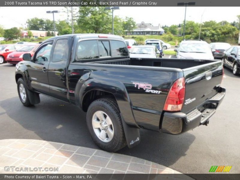 Black Sand Pearl / Graphite Gray 2008 Toyota Tacoma V6 TRD Sport Access Cab 4x4