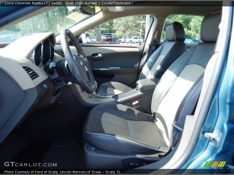 Silver Moss Metallic / Cocoa/Cashmere 2009 Chevrolet Malibu LTZ Sedan