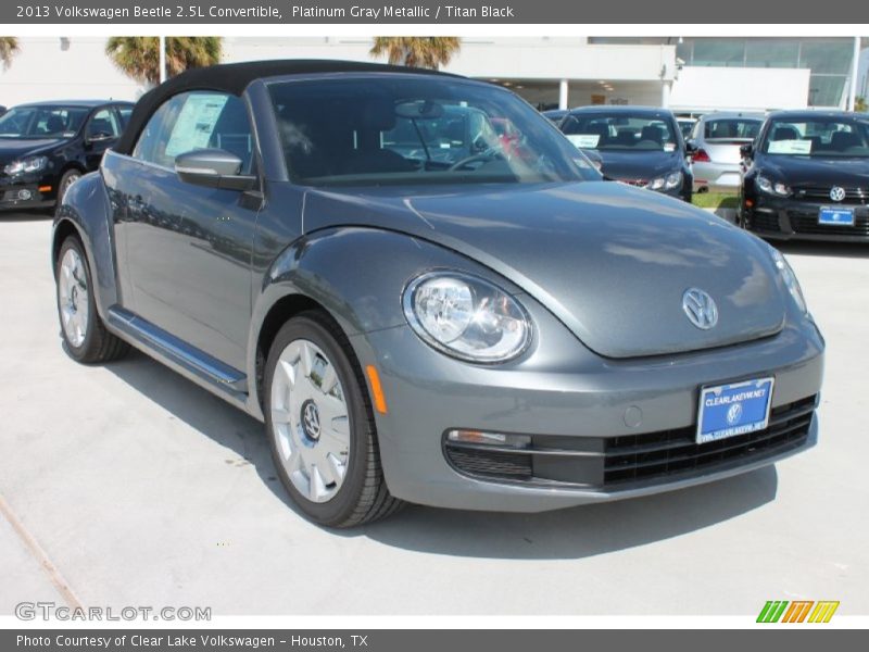 Platinum Gray Metallic / Titan Black 2013 Volkswagen Beetle 2.5L Convertible