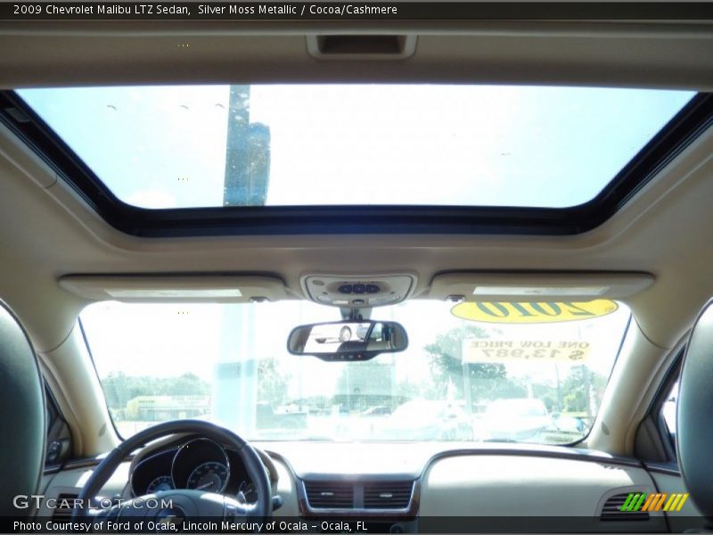 Silver Moss Metallic / Cocoa/Cashmere 2009 Chevrolet Malibu LTZ Sedan