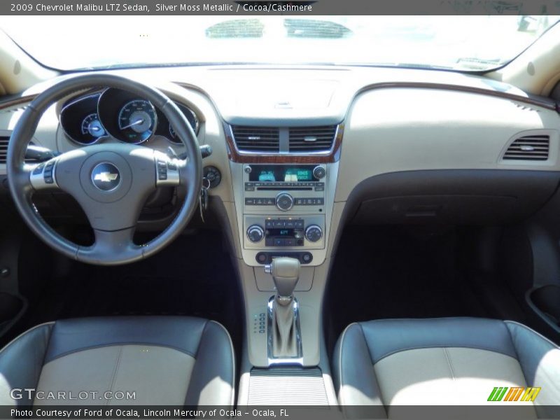 Silver Moss Metallic / Cocoa/Cashmere 2009 Chevrolet Malibu LTZ Sedan
