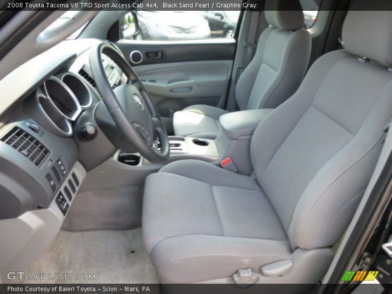 Black Sand Pearl / Graphite Gray 2008 Toyota Tacoma V6 TRD Sport Access Cab 4x4