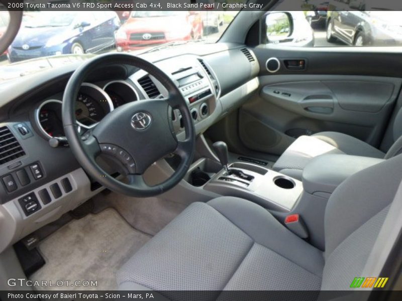 Black Sand Pearl / Graphite Gray 2008 Toyota Tacoma V6 TRD Sport Access Cab 4x4