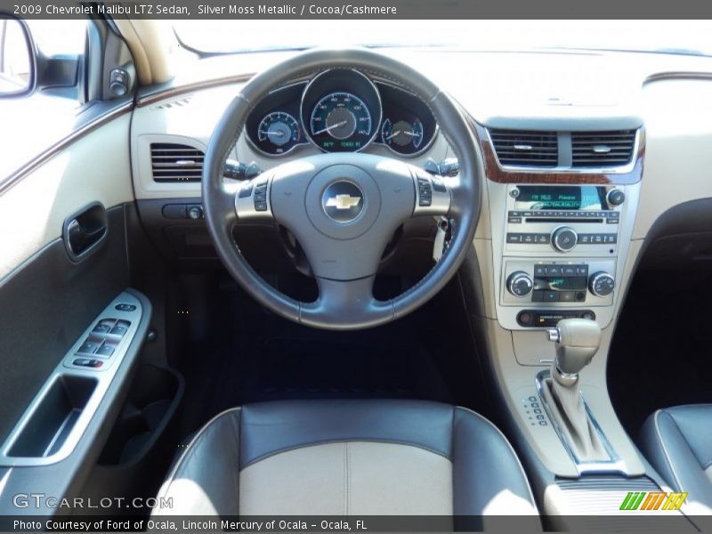 Silver Moss Metallic / Cocoa/Cashmere 2009 Chevrolet Malibu LTZ Sedan