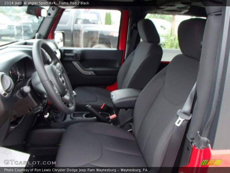Front Seat of 2014 Wrangler Sport 4x4