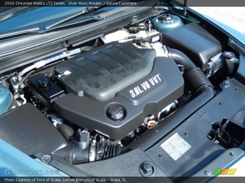 Silver Moss Metallic / Cocoa/Cashmere 2009 Chevrolet Malibu LTZ Sedan