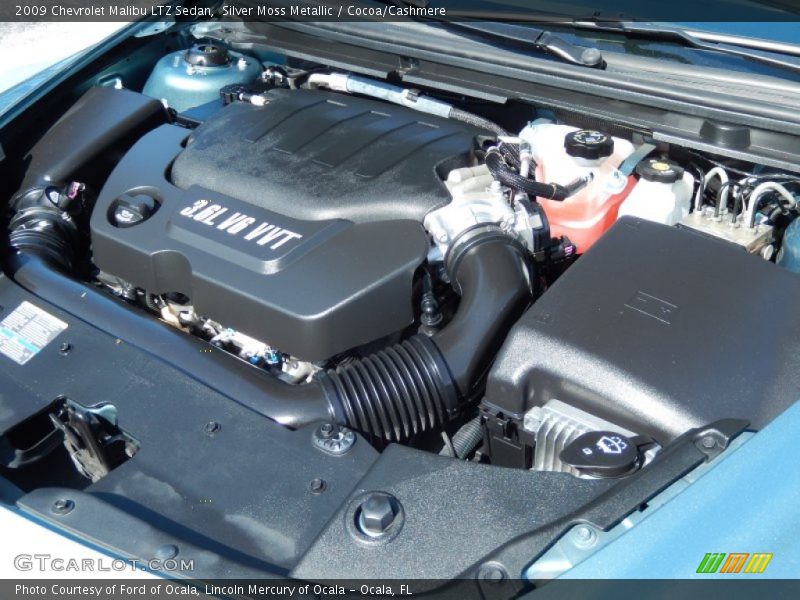 Silver Moss Metallic / Cocoa/Cashmere 2009 Chevrolet Malibu LTZ Sedan