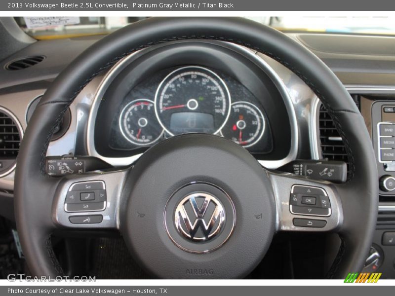 Platinum Gray Metallic / Titan Black 2013 Volkswagen Beetle 2.5L Convertible