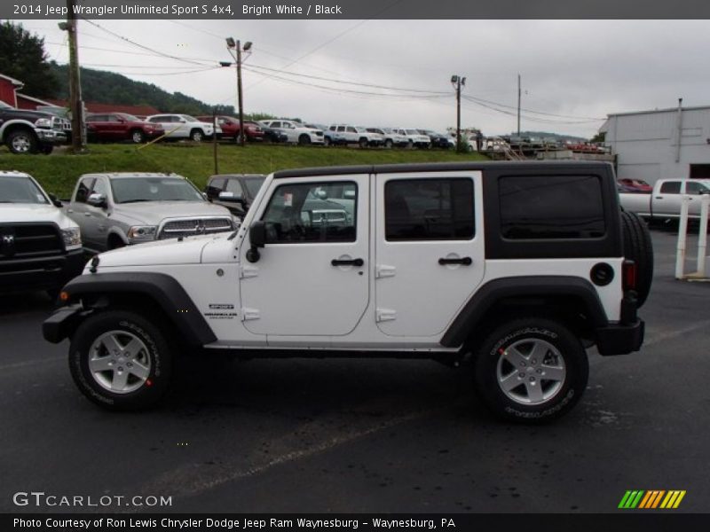 Bright White / Black 2014 Jeep Wrangler Unlimited Sport S 4x4