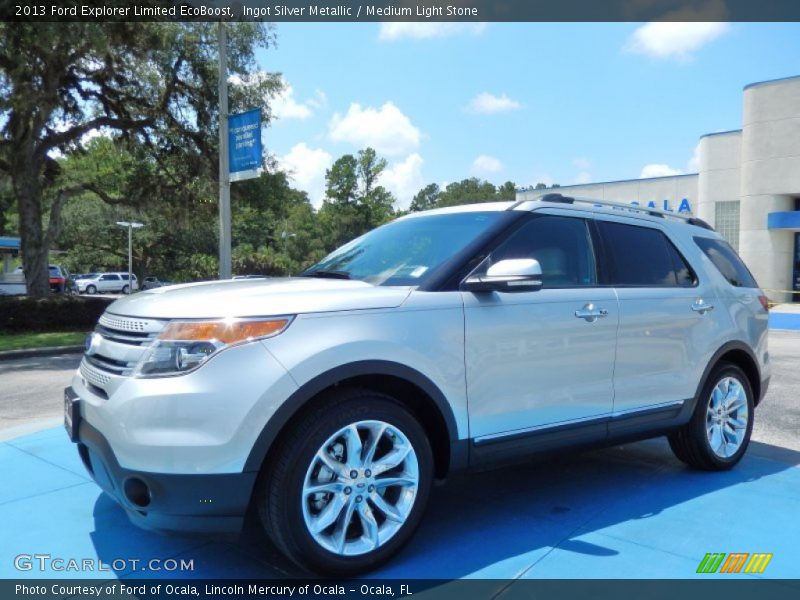 Ingot Silver Metallic / Medium Light Stone 2013 Ford Explorer Limited EcoBoost