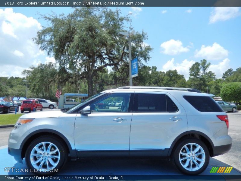 Ingot Silver Metallic / Medium Light Stone 2013 Ford Explorer Limited EcoBoost