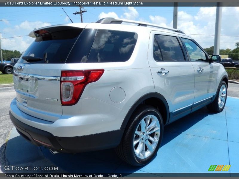 Ingot Silver Metallic / Medium Light Stone 2013 Ford Explorer Limited EcoBoost