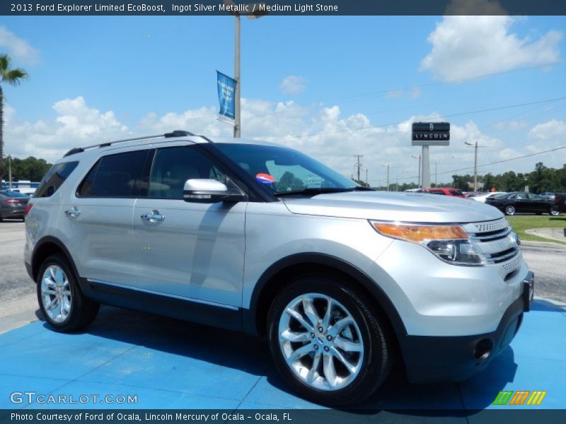 Ingot Silver Metallic / Medium Light Stone 2013 Ford Explorer Limited EcoBoost