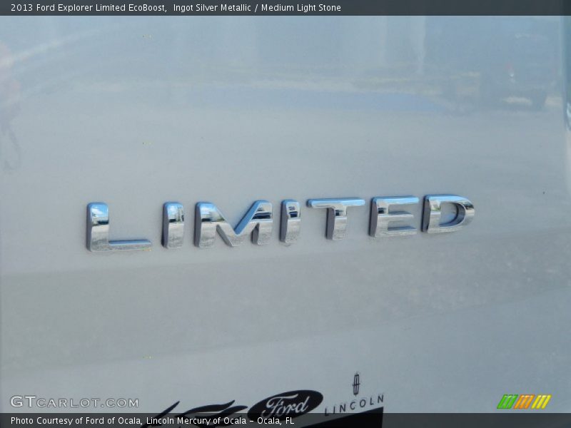 Ingot Silver Metallic / Medium Light Stone 2013 Ford Explorer Limited EcoBoost