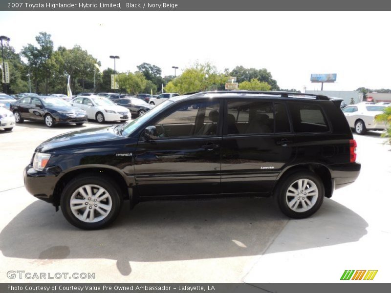 Black / Ivory Beige 2007 Toyota Highlander Hybrid Limited