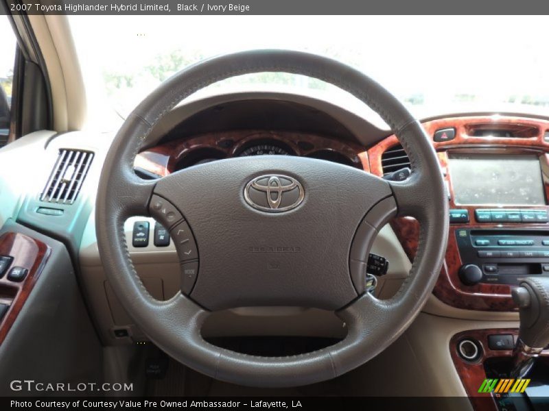 Black / Ivory Beige 2007 Toyota Highlander Hybrid Limited