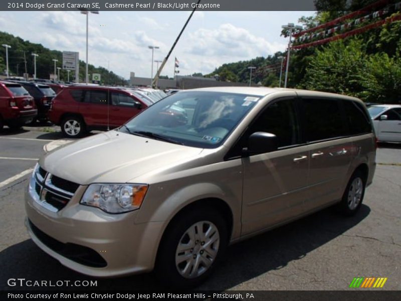 Cashmere Pearl / Black/Light Graystone 2014 Dodge Grand Caravan SE