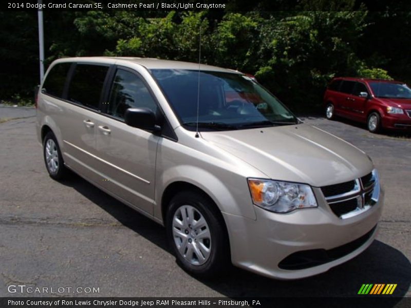 Cashmere Pearl / Black/Light Graystone 2014 Dodge Grand Caravan SE