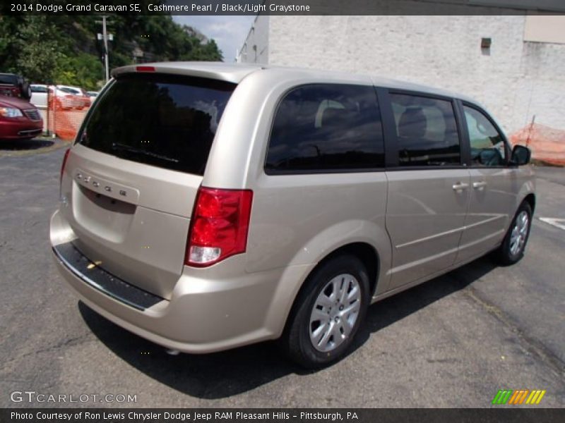 Cashmere Pearl / Black/Light Graystone 2014 Dodge Grand Caravan SE