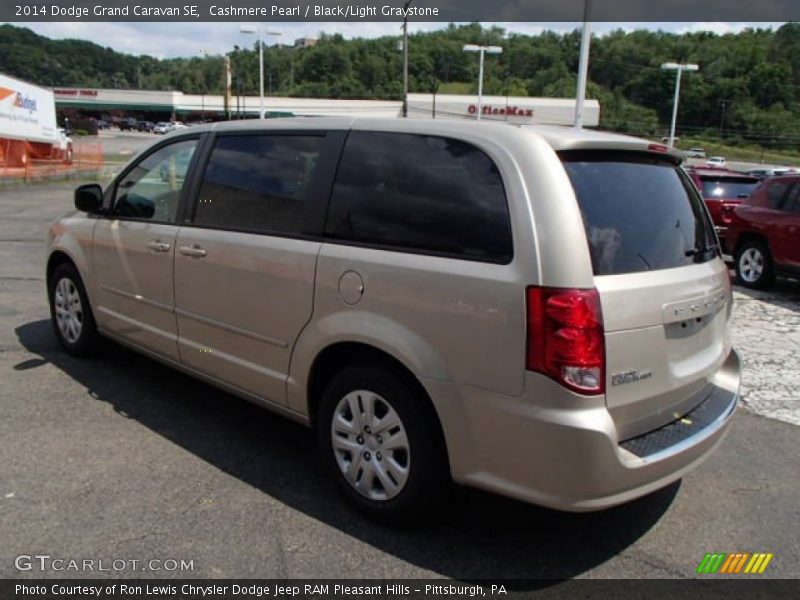 Cashmere Pearl / Black/Light Graystone 2014 Dodge Grand Caravan SE
