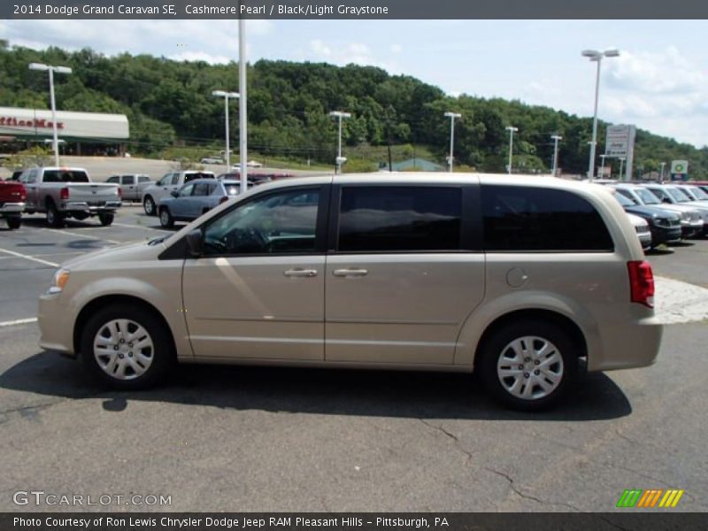 Cashmere Pearl / Black/Light Graystone 2014 Dodge Grand Caravan SE