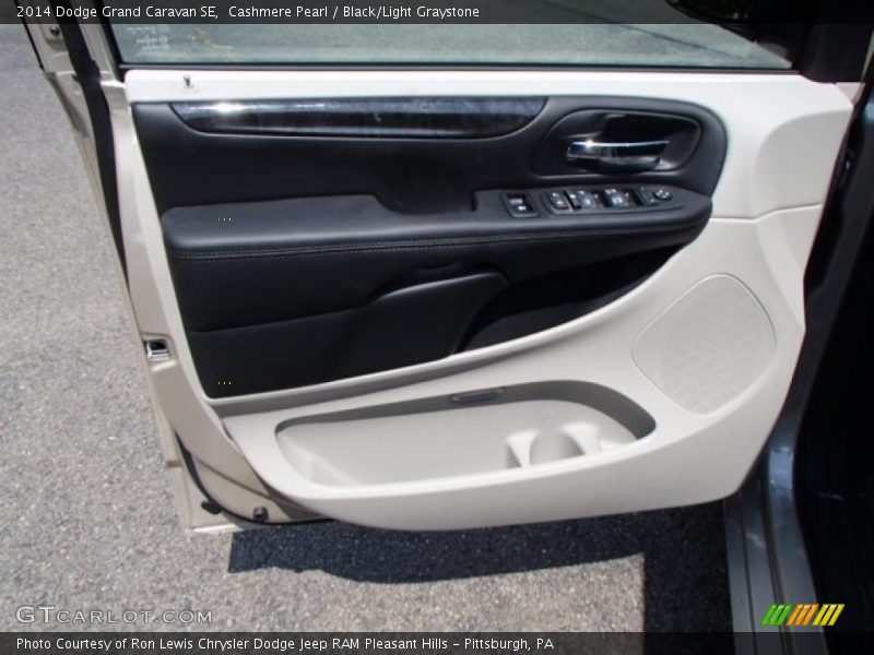 Cashmere Pearl / Black/Light Graystone 2014 Dodge Grand Caravan SE